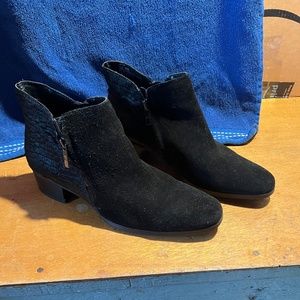 black suede ankle boot size 10